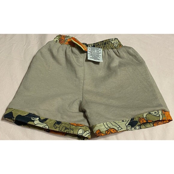Vintage Curious George AOP Kids Swim Shorts Trunks Tan/Khaki/Orange/Black 12M - Picture 9 of 13